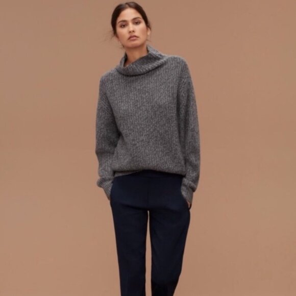Aritzia Wilfred Montpellier Sweater Wool Grey XXS - Picture 2 of 7